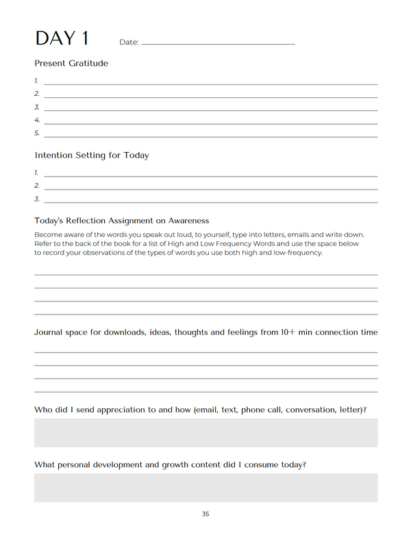 Elevate: 50 Days to Transformation Workbook + Journal