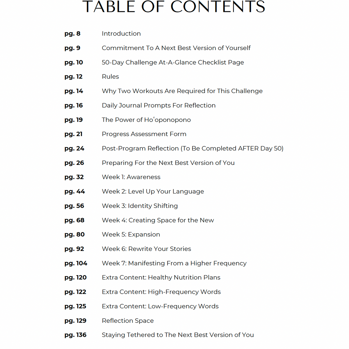 Elevate: 50 Days to Transformation Workbook + Journal – Illuminis ...